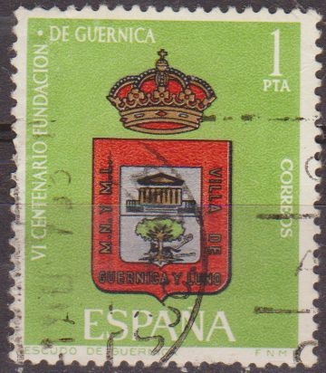 España 1966 1721 Sello º Centenario Guernica Escudo de Guernica Timbre Espagne Spain Spagna Espana Spanje Spanien 